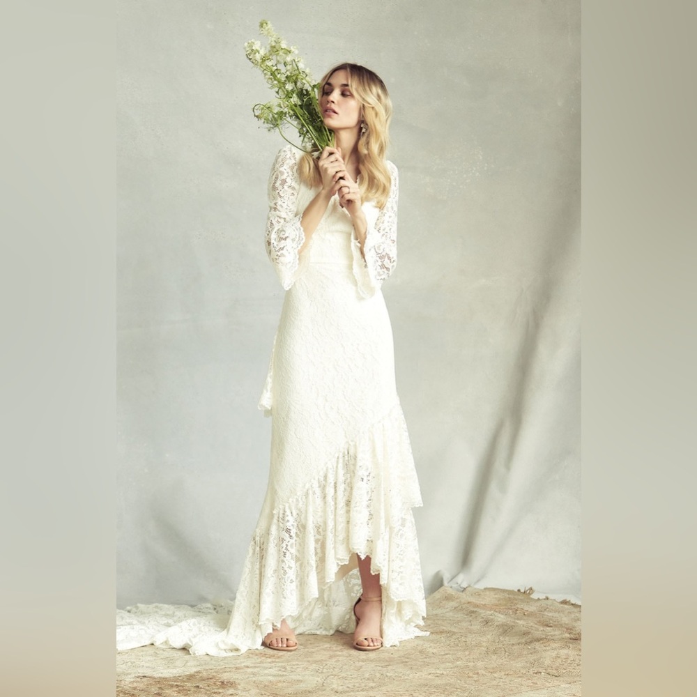 Savannah Miller Boho Lace Romantic Wedding Dress